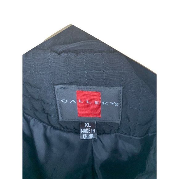 Womens Gallery Quilted Lined Jacket GUC XLarge 0203 Black GUC - Picture 4 of 6